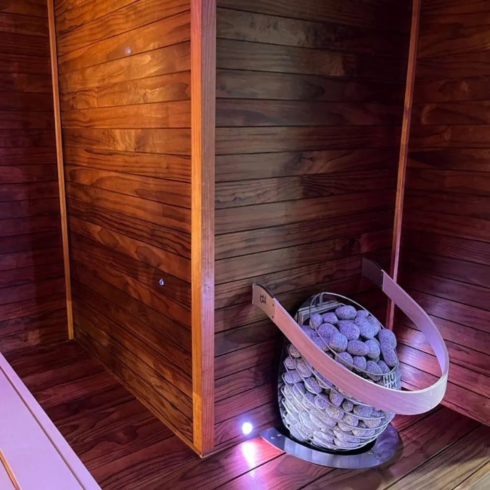 Drop Series Sauna Heater with UKU Control Bundles (Sauna Stones Inlcuded) (6Kw - Local - Black)