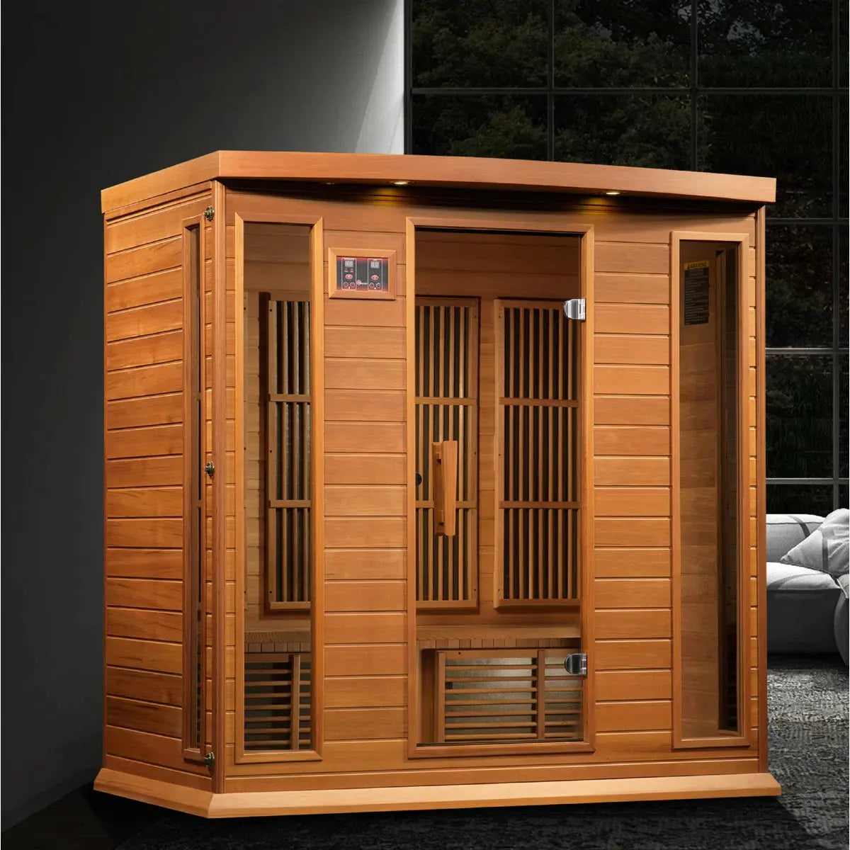 Dynamic Infrared Saunas 4 - Person Indoor Bluetooth Compatible FAR Infrared Sauna in Cedar SaunaVive