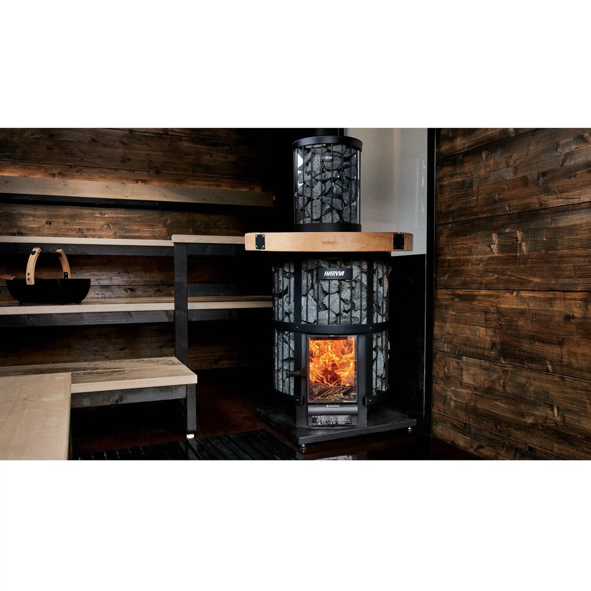 Harvia Legend 240 Greenflame Wood Burning Sauna Stove - Finnish Sauna Builders Finnish Sauna Builders