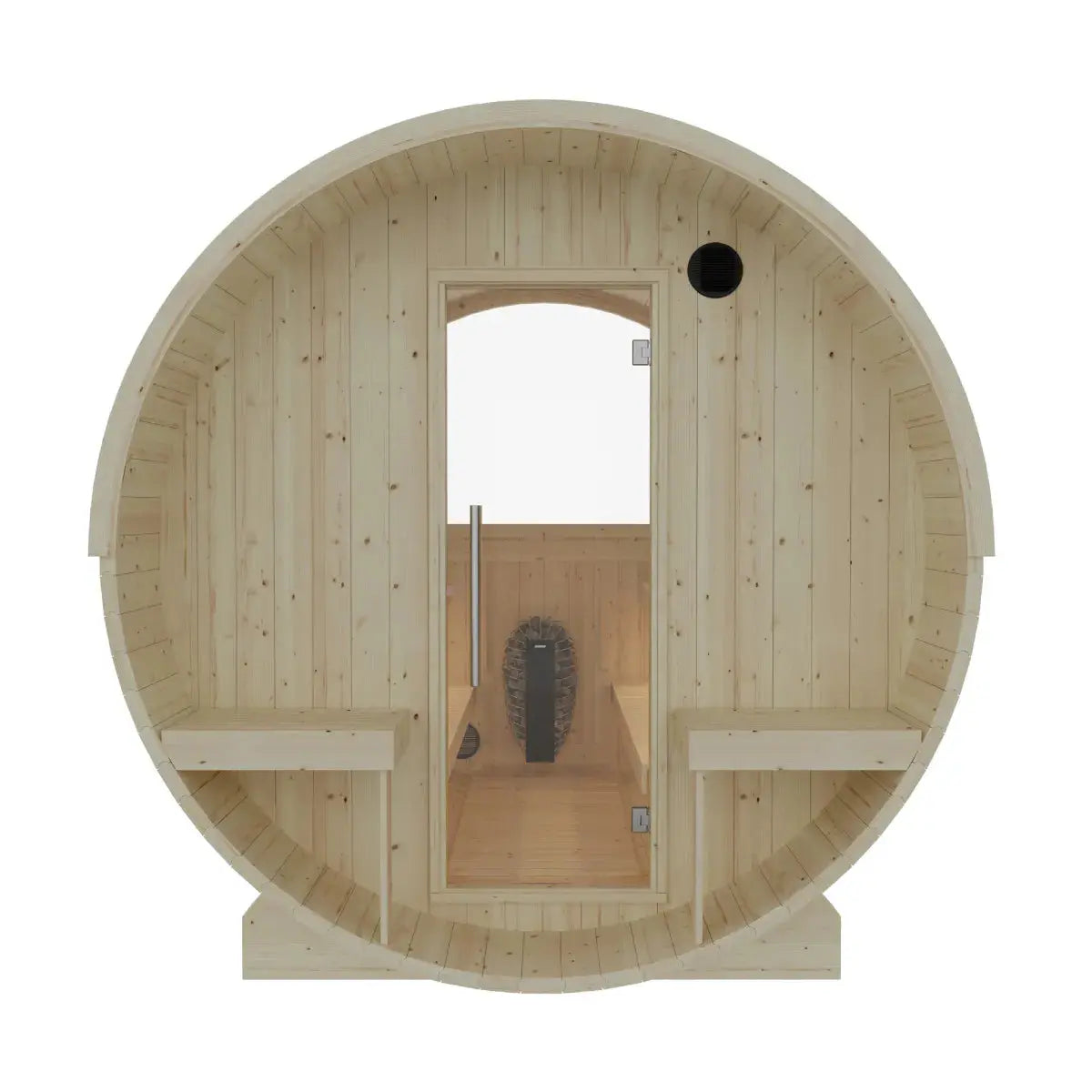 Helsinki Finnish Barrel Sauna with Terrace and WiFi Heater - Finnish Sauna Builders Finnish Sauna Builders
