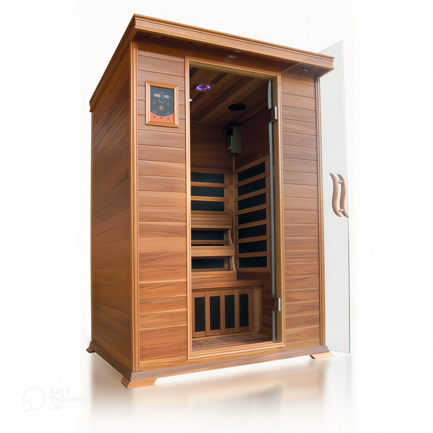 Sunray Sierra 2-Person Infrared Cedar Sauna with Carbon Heaters
