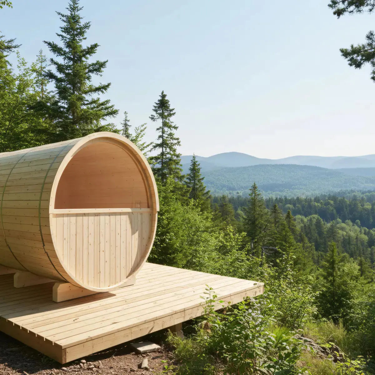 Turku Finnish Barrel Sauna with Terrace and WiFi Heater - Finnish Sauna Builders Finnish Sauna Builders