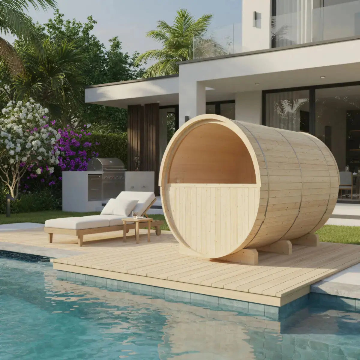 Turku Finnish Barrel Sauna with Terrace and WiFi Heater - Finnish Sauna Builders Finnish Sauna Builders