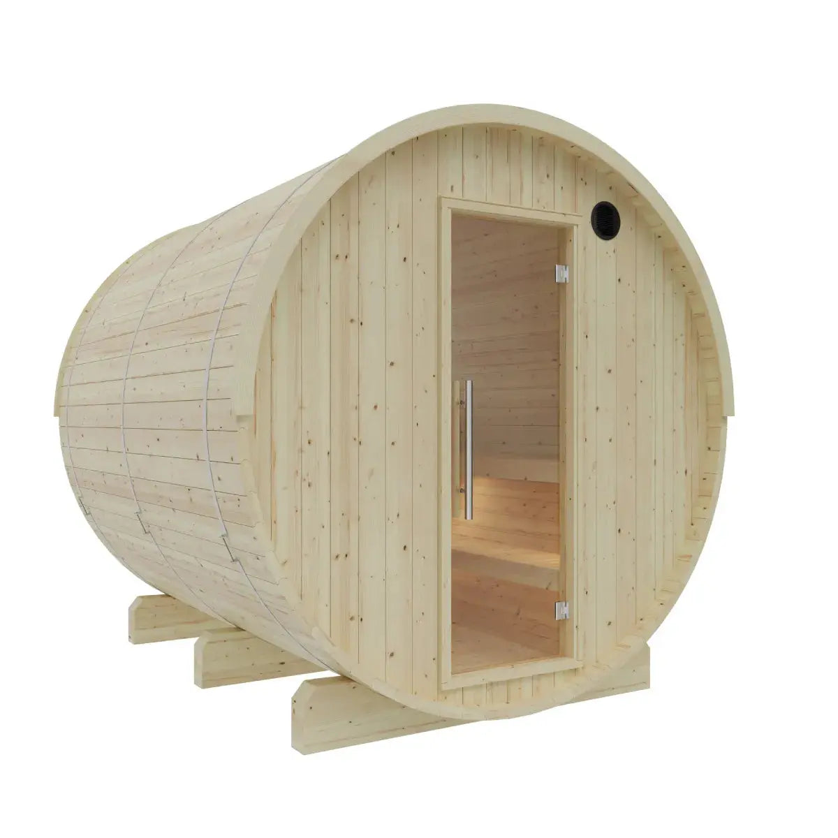 Vassa Finnish Barrel Sauna with WiFi Heater - Finnish Sauna Builders Finnish Sauna Builders