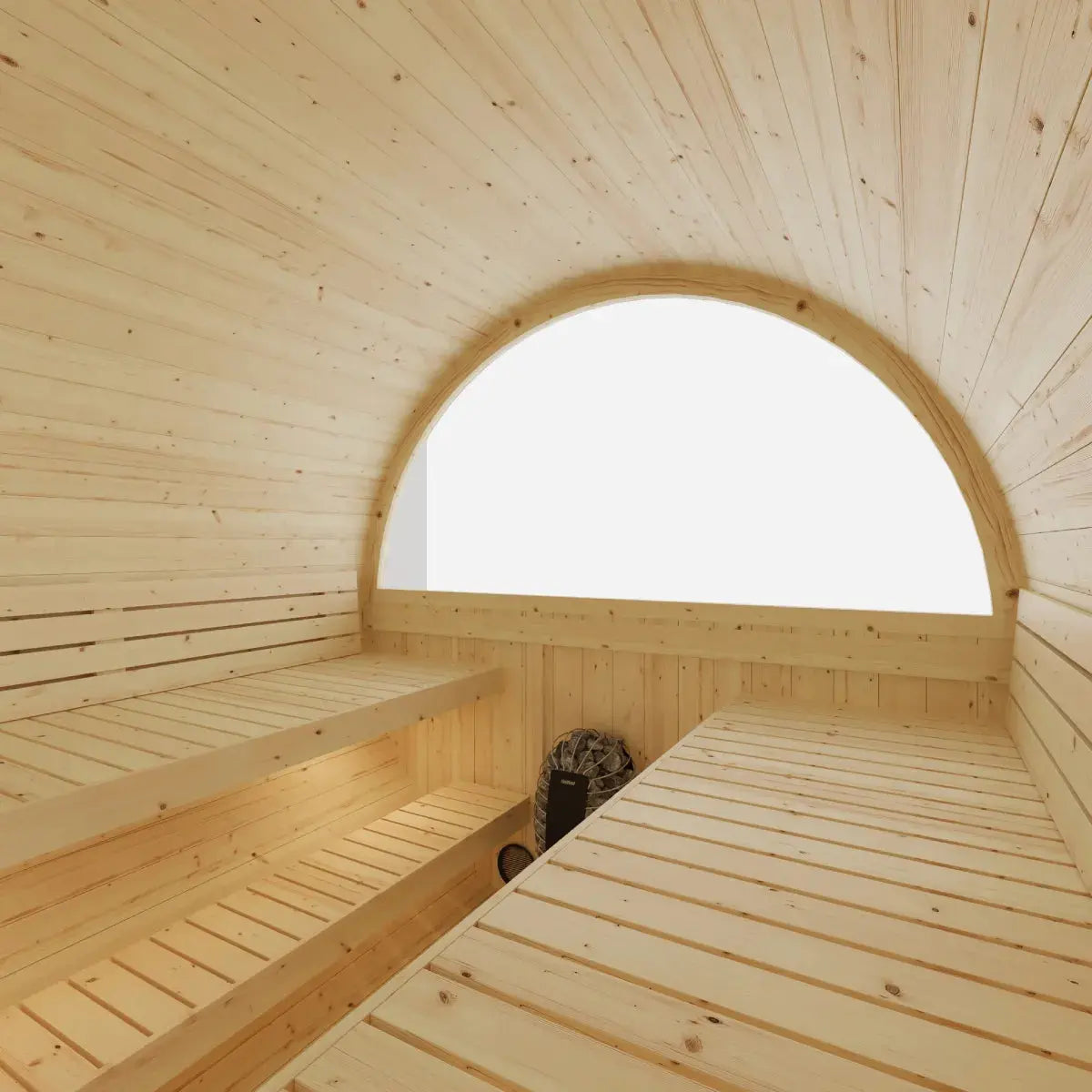 Vassa Finnish Barrel Sauna with WiFi Heater - Finnish Sauna Builders Finnish Sauna Builders