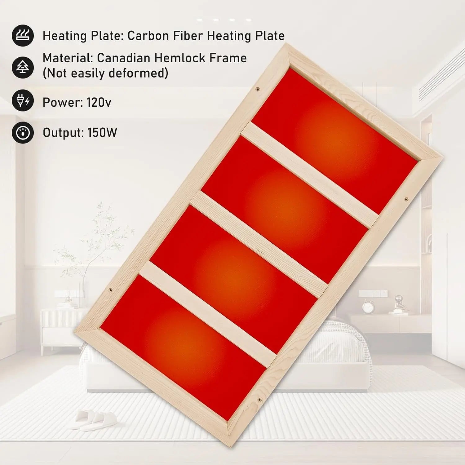 3PCS 150 Watt Infrared Sauna Heating Plate 120V, Sauna Accessories, 3PCS 350 Watt Infrared Sauna Heating Tube 120V