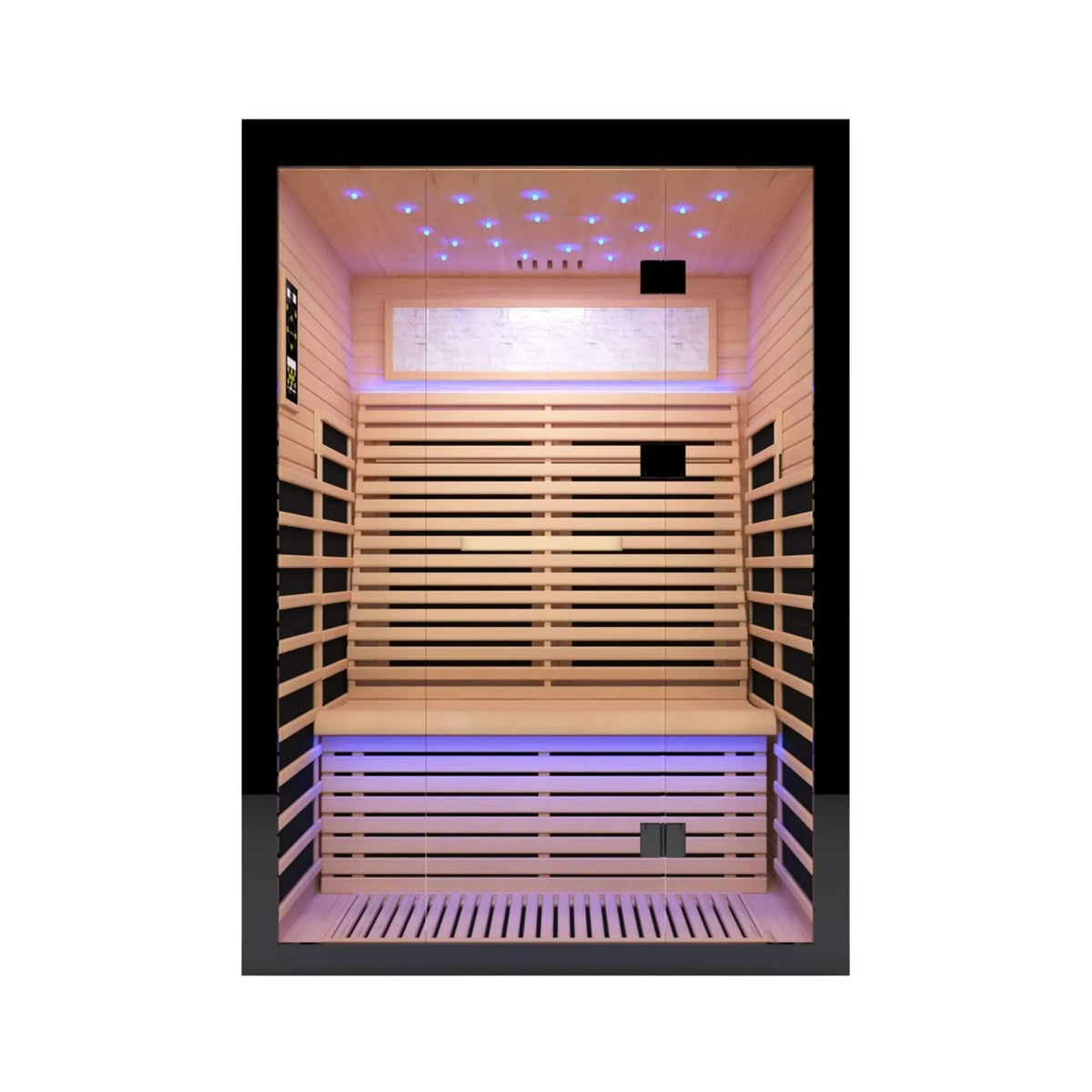 Vapor Luxury 2-Person Canadian Hemlock Wood Far Infrared Home Sauna (SAK56874) SAKSBY WHOLESALE