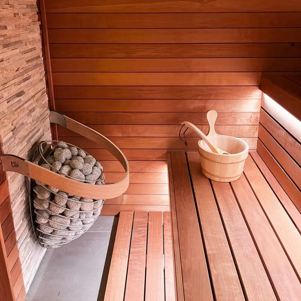 Drop Series Sauna Heater with UKU Control Bundles (Sauna Stones Inlcuded) (6Kw - Local - Black)
