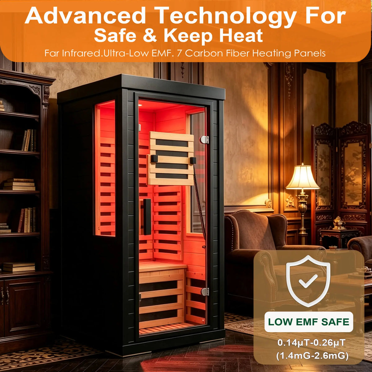 Aurelo 2-Person Low EMF Indoor Infrared Sauna With Red Light Therapy (SAK37542) SAKSBY WHOLESALE