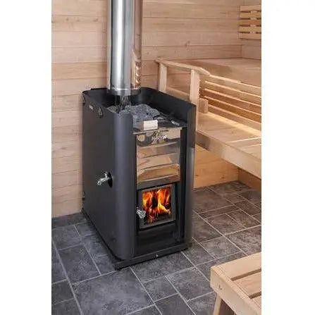 Harvia Pro 20 Es Pro Wood Burning Sauna Stove With Water Tank - Finnish Sauna Builders Finnish Sauna Builders