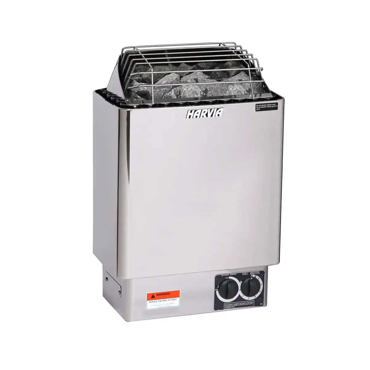 Harvia KIP60B Stainless Steel 6KW Sauna Heater with built-in control - Finnish Sauna Builders Finnish Sauna Builders