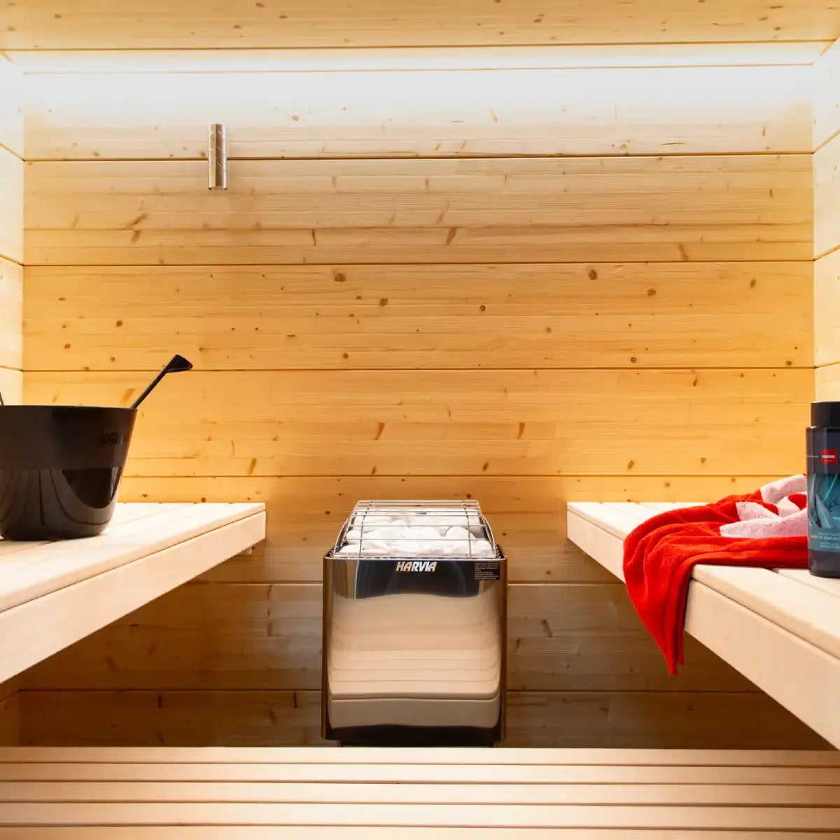 Harvia KIP60B Stainless Steel 6KW Sauna Heater with built-in control - Finnish Sauna Builders Finnish Sauna Builders