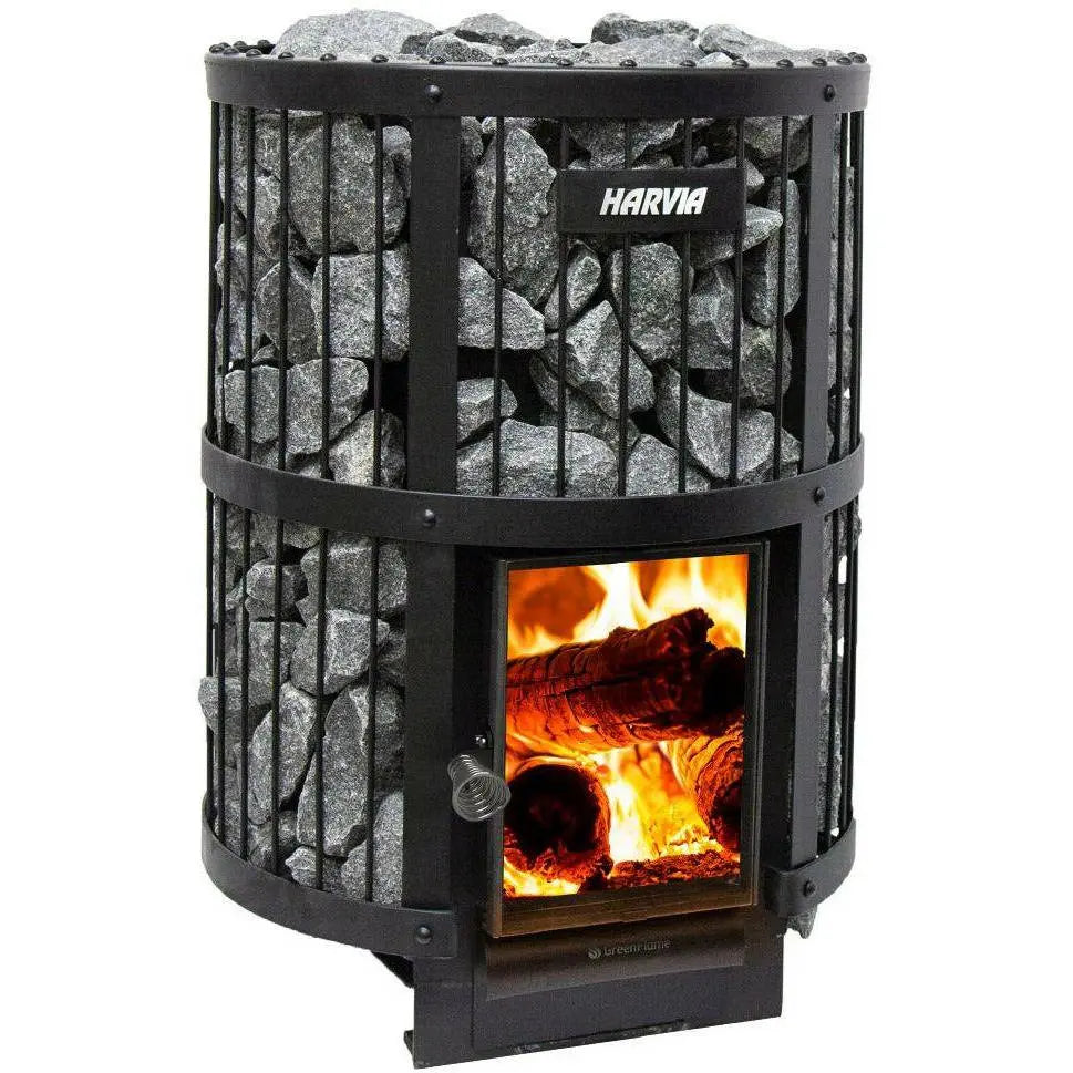 Harvia Legend 240 Greenflame Wood Burning Sauna Stove - Finnish Sauna Builders Finnish Sauna Builders