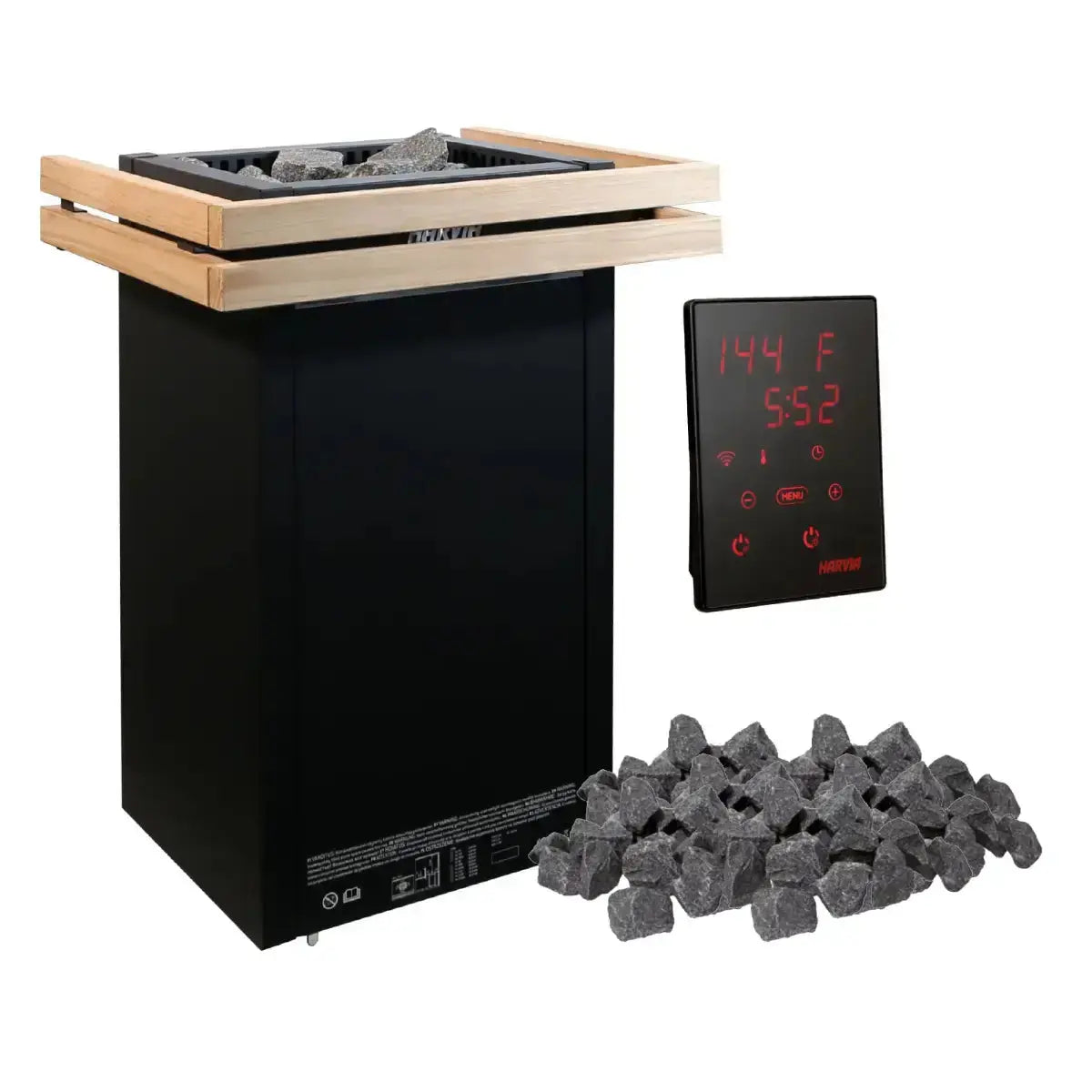 Harvia Virta 8KW Ultimate Sauna Heater with WiFi Digital Control, Sauna Stones and Heater Guard - Finnish Sauna Builders Finnish Sauna Builders