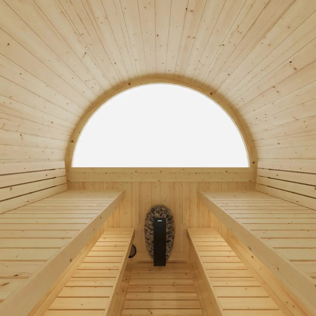 Tampere Finnish Barrel Sauna with WiFi Heater - Finnish Sauna Builders Finnish Sauna Builders