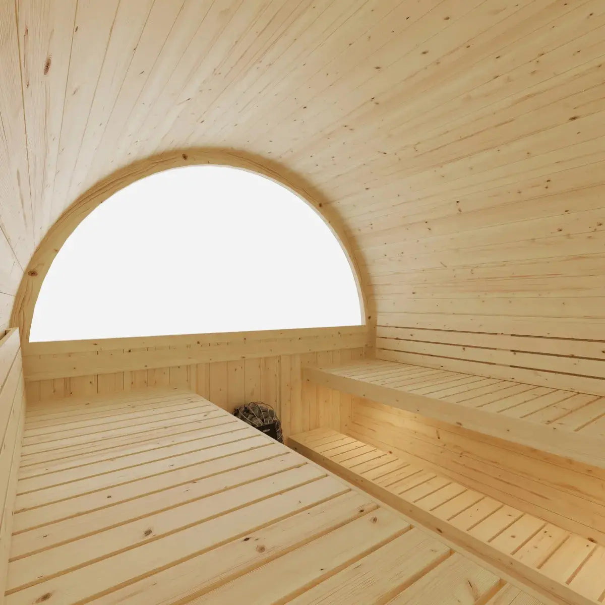 Vassa Finnish Barrel Sauna with WiFi Heater - Finnish Sauna Builders Finnish Sauna Builders