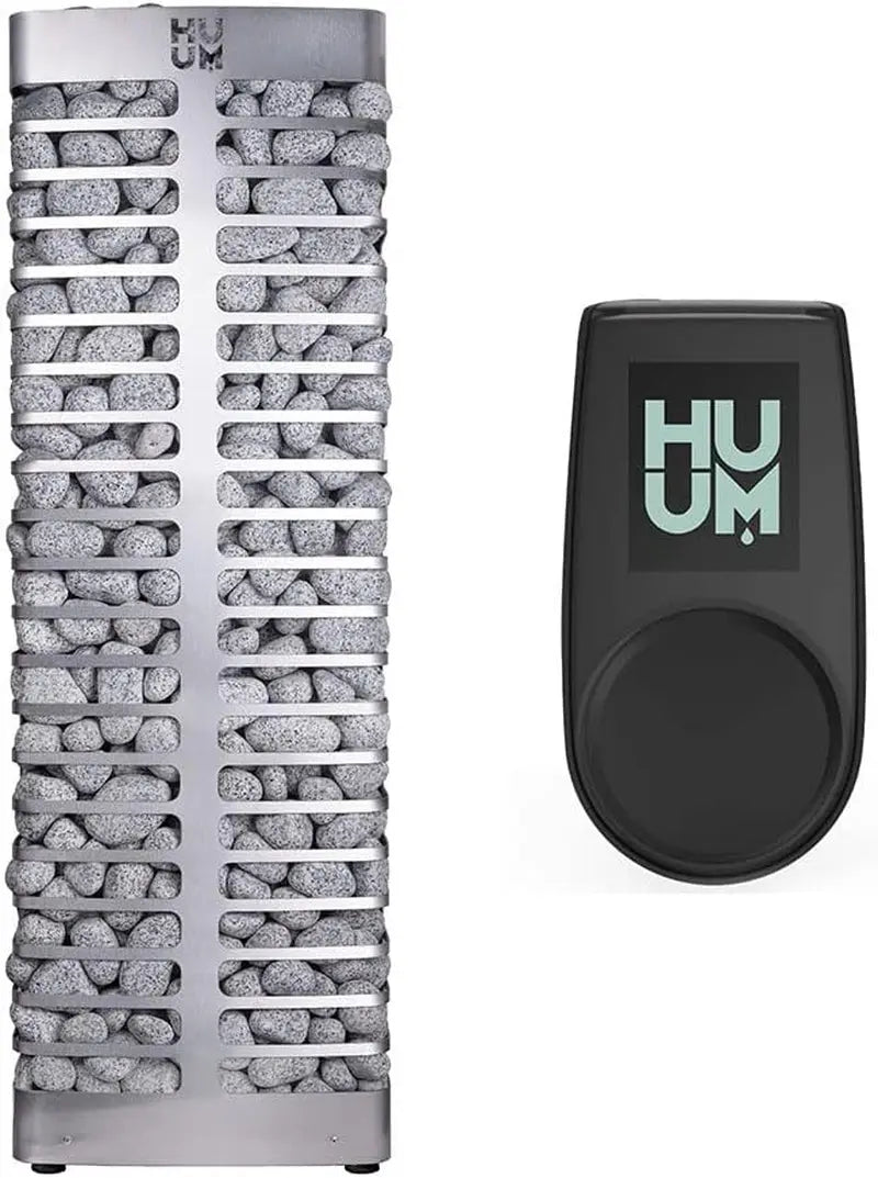 Steel 6.0 Kw Sauna Heater with UKU Wifi Control (Black), 330 Pounds of Rounded Olivine Stones Included (For Saunas up to 353 Cu Ft.)