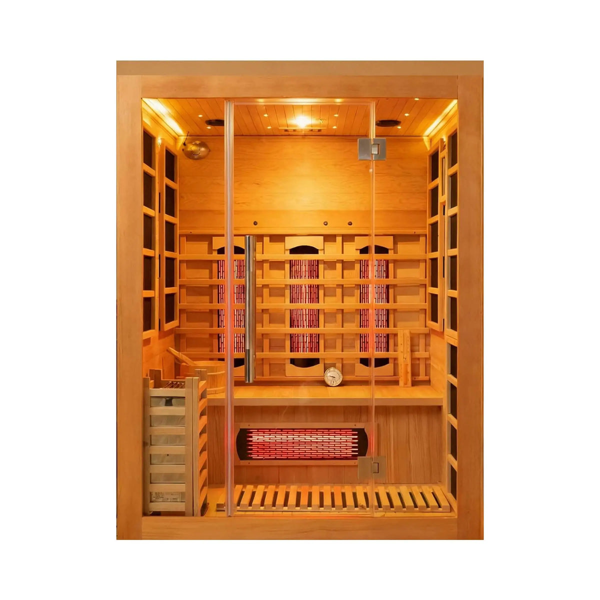 Aurora 3-Person Indoor Hybrid Sauna Room With Infrared And 4.5KW Steam Heater [Made-To-Order] (SAK41592) SAKSBY WHOLESALE