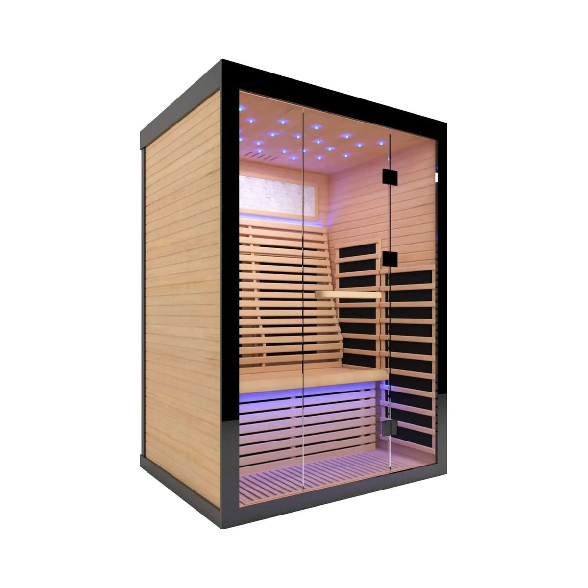 Vapor Luxury 2-Person Canadian Hemlock Wood Far Infrared Home Sauna (SAK56874) SAKSBY WHOLESALE