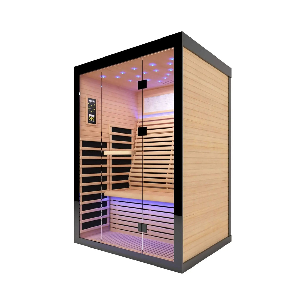 Vapor Luxury 2-Person Canadian Hemlock Wood Far Infrared Home Sauna (SAK56874) SAKSBY WHOLESALE