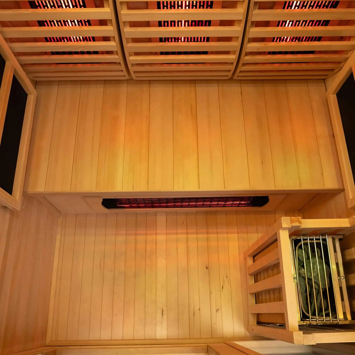 Luma 2-Person Indoor Hybrid Sauna Room With Infrared And 3.5KW Steam Heater [Made-To-Order] (SAK83750) SAKSBY WHOLESALE
