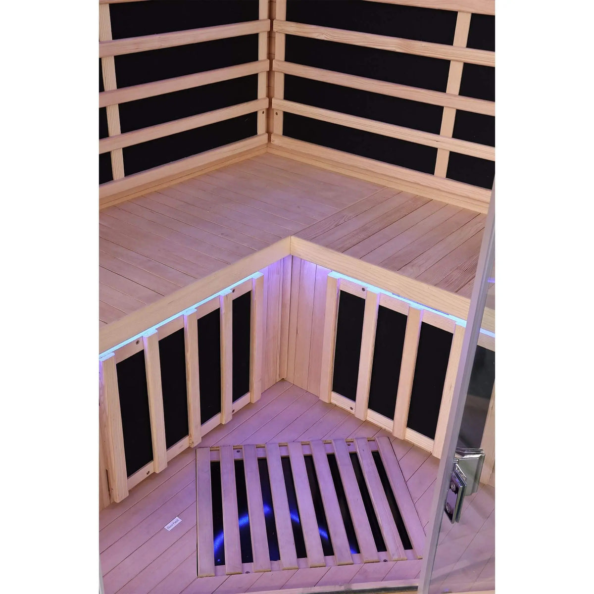 Ember Premium Canadian Hemlock 2-Person Indoor Infrared Sauna Room With Glass Front (SAK21495) SAKSBY WHOLESALE