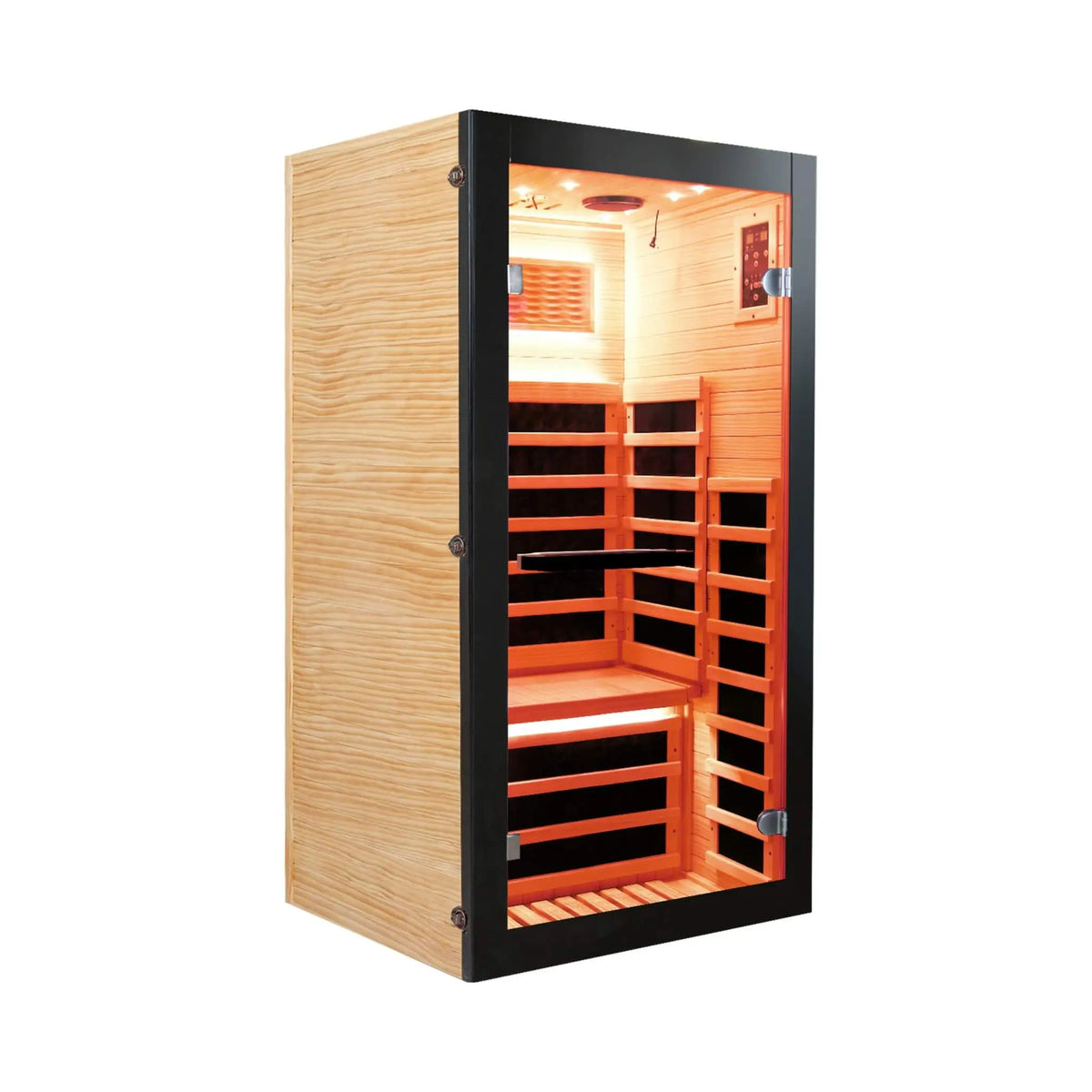 Solara Single-Person Chilean Pine Infrared Sauna Cabin (SAK57926) SAKSBY WHOLESALE