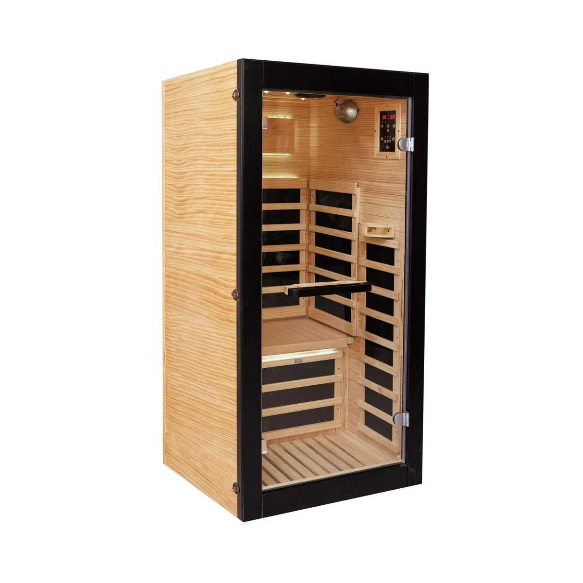 Solara Single-Person Chilean Pine Infrared Sauna Cabin (SAK57926) SAKSBY WHOLESALE